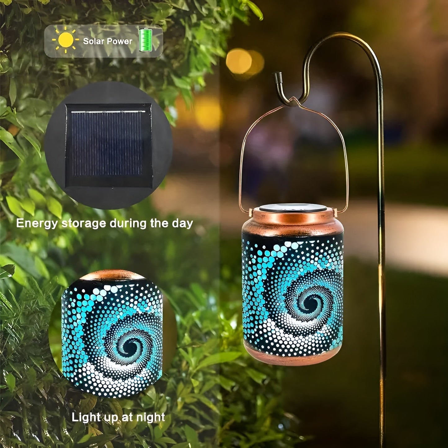 Skorter | SpiCircle - Solar projector lamp with spiral effect for outdoor