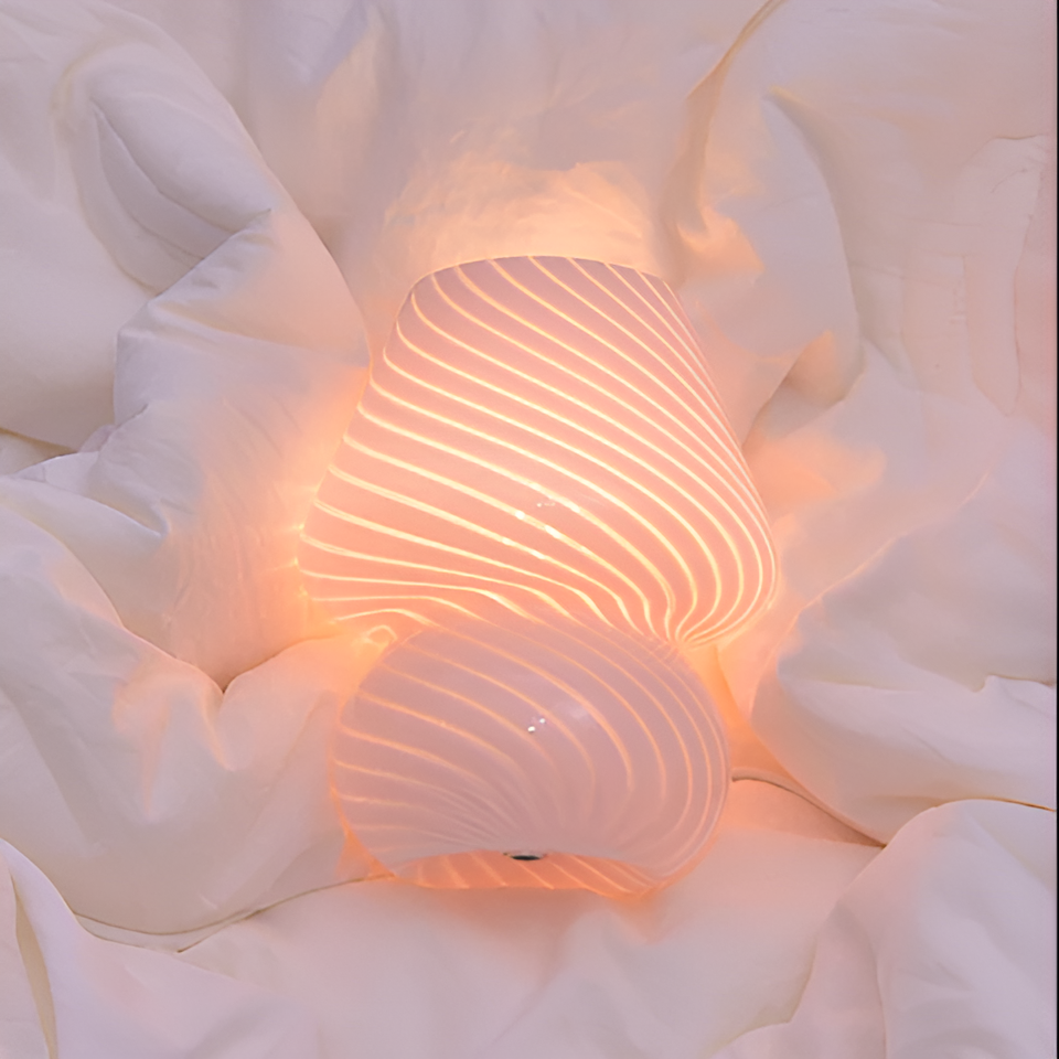Skorter | Striped Glow - A Hand-Blown Striped Glass Bore Lamp