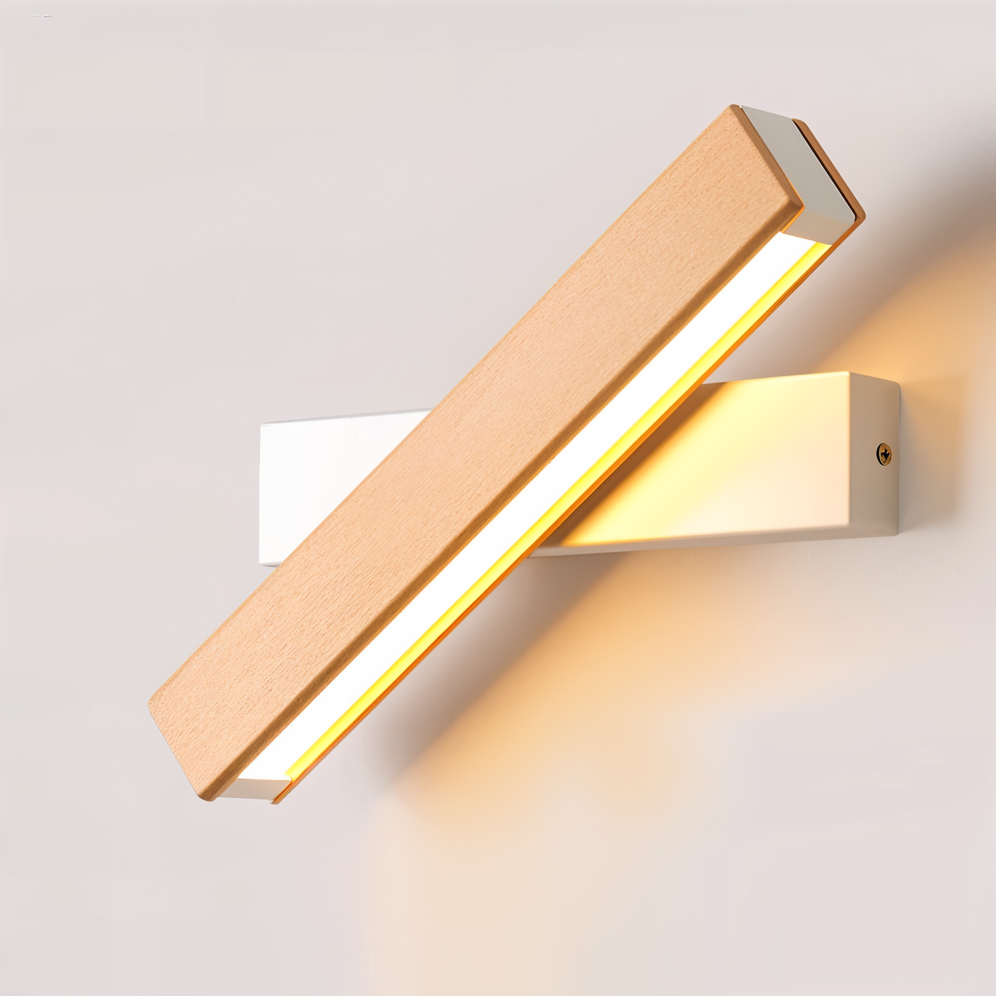 Skorter | TwistLED Wall Lamp - 360° Rotatable Rectangular LED Wall Lamp in Wood