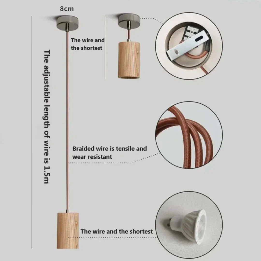 Skorter | Timberessence - Scandinavian Wood Pendant Lamp