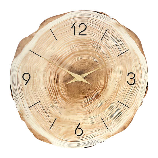 Skorter | Silent Wooden Wall Clock with Natural Wood Texture