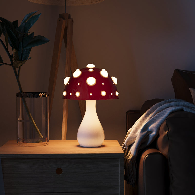 Skorter | Luminara LED Table Lamp – Realistic flickering flame effect, battery-operated, adjustable brightness, perfect for home decor, living room or bedroom