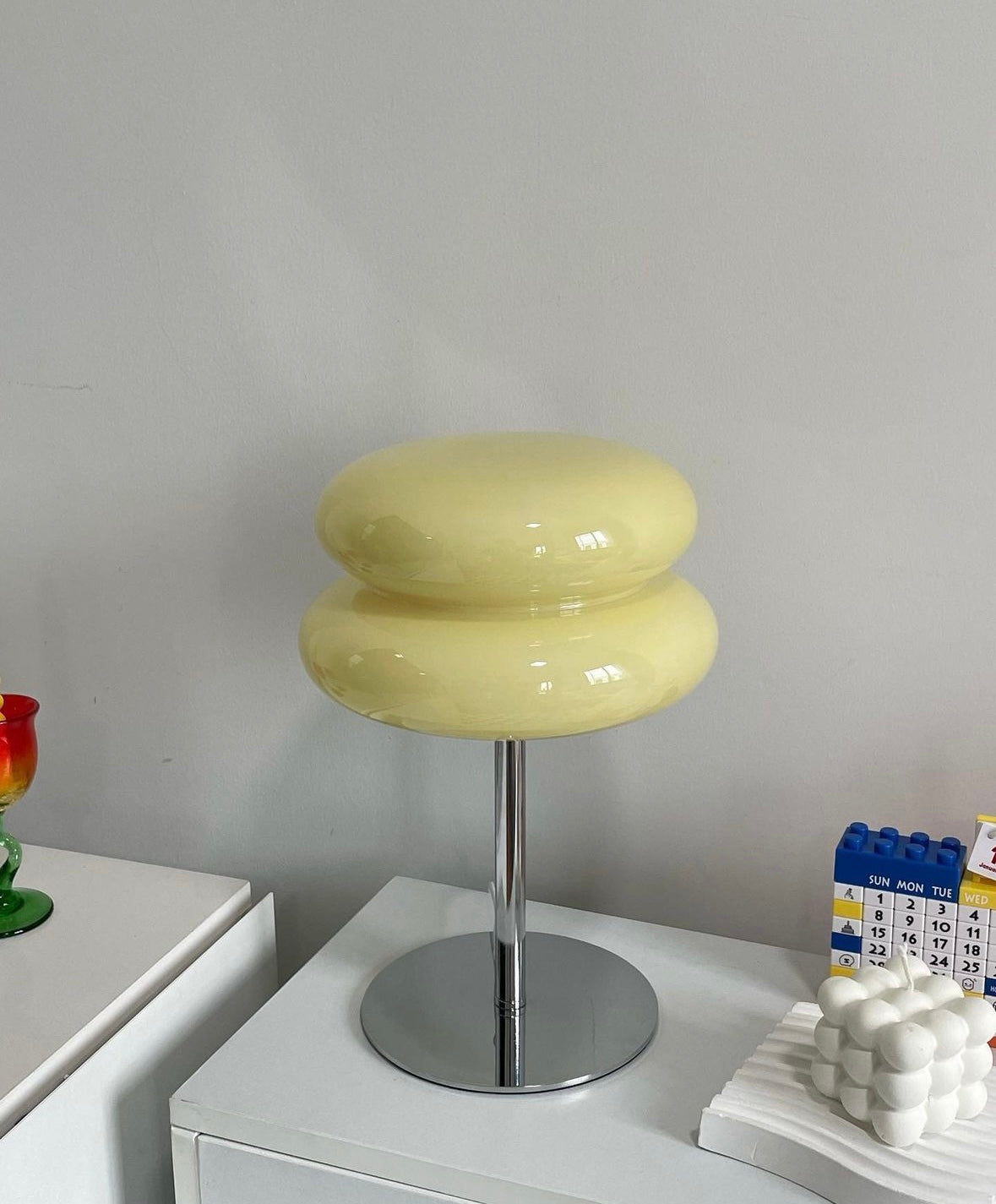 Skorter | Sören - Pink Retro Glass Table Lamp