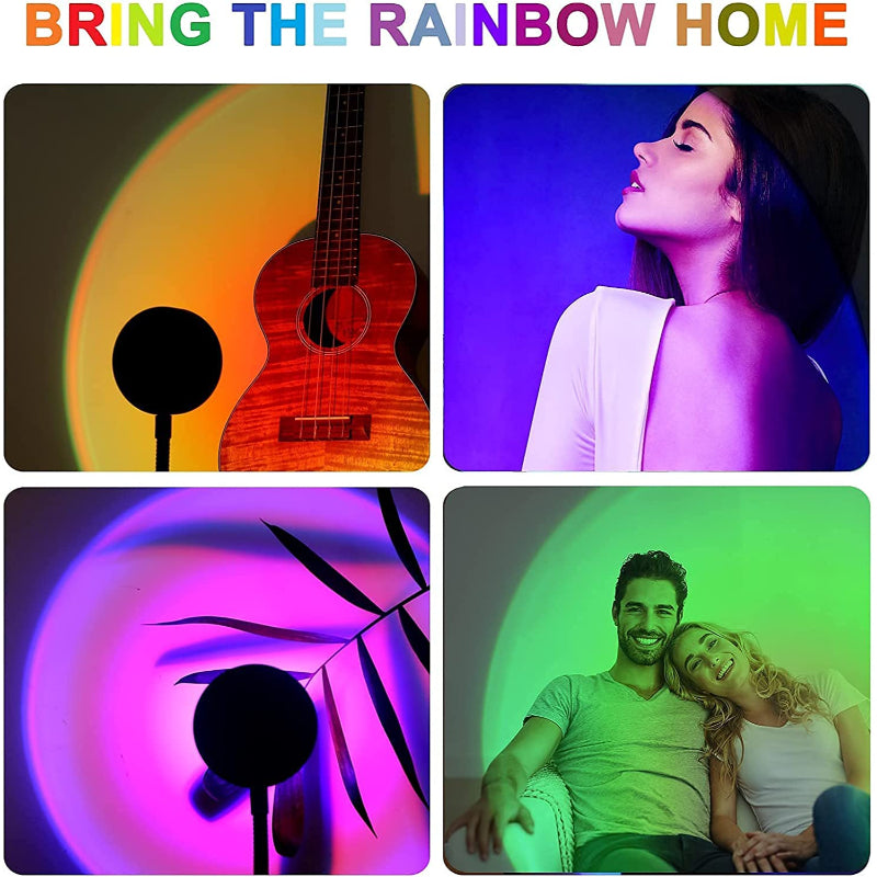 Skorter | Sunset Lamp Projector - LED Night Light with 16 RGB Colors and 360° Rotation