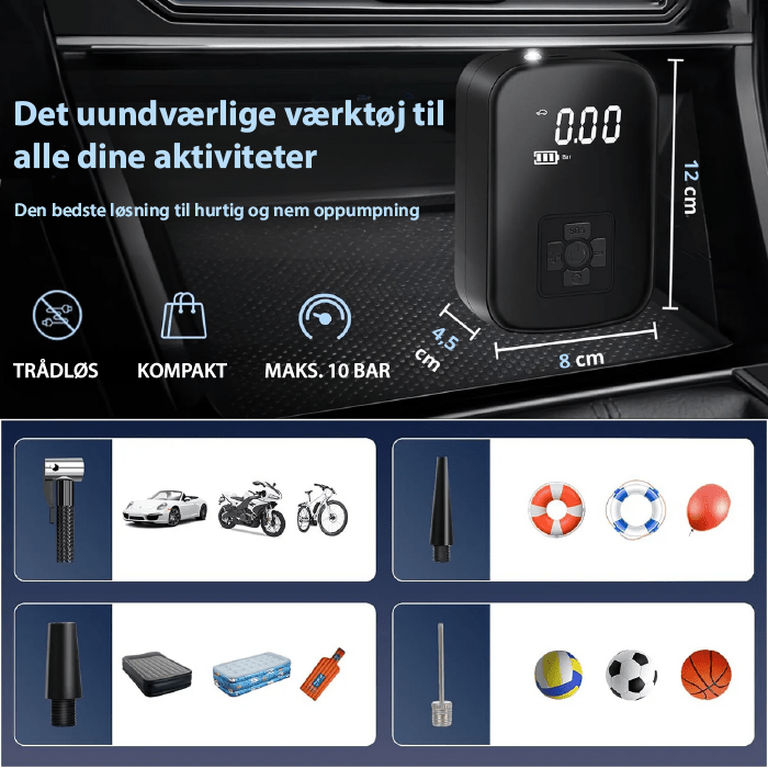 Skorter | Compact electric air pump for tires, balls & mattresses