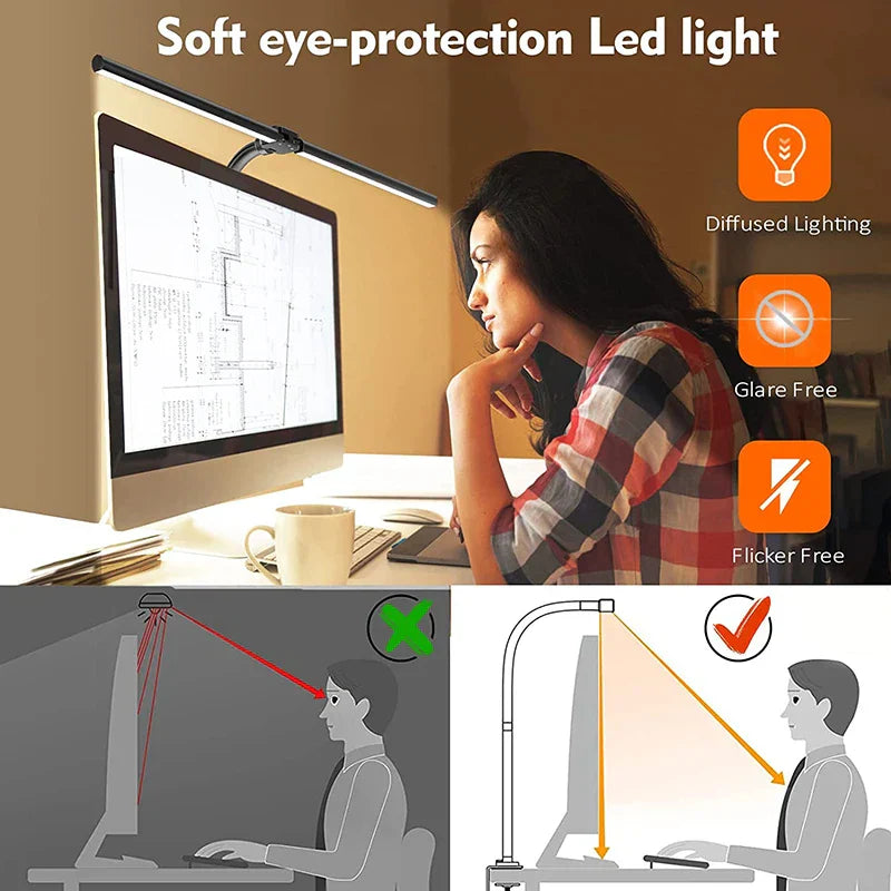 Skorter | DeskLight - Modern Dual-Head LED Desk Lamp, Stylish Office Lighting
