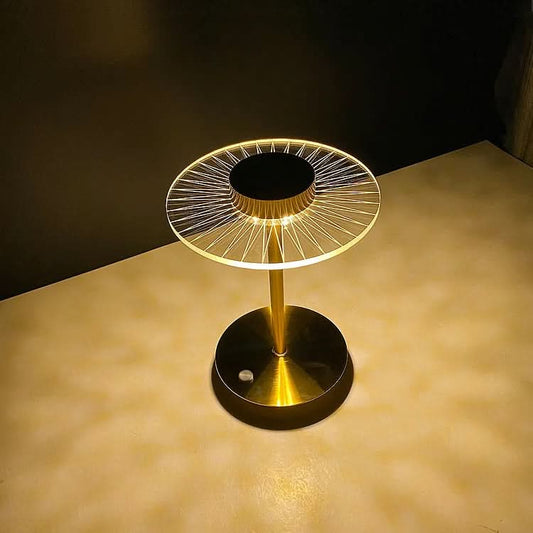 Skorter | Cordless Rechargeable LED Crystal Disc Table Lamp