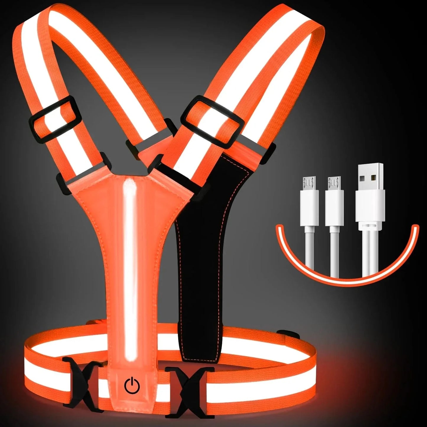 Skorter | Rechargeable LED Running Vest with 360° Reflective Visibility