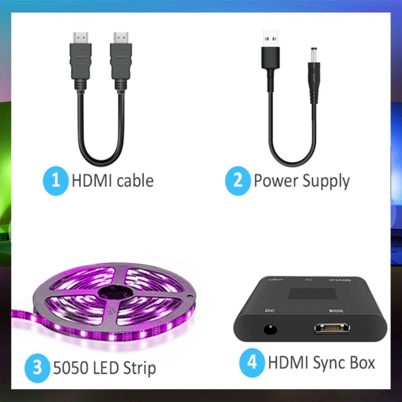 Skorter | Smart LED Light Strips For TV with HDMI Sync Box