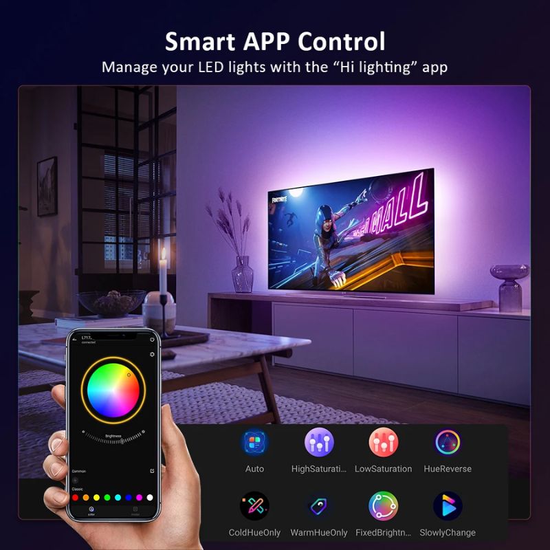 Skorter | Smart LED Light Strips For TV with HDMI Sync Box