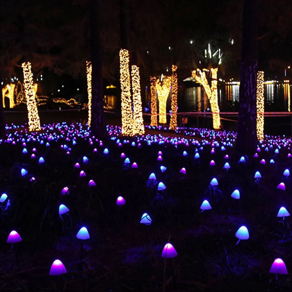 Skorter | Solar-powered LED mushroom lights for a magical garden atmosphere