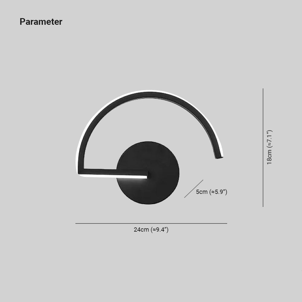 Skorter | Modern LED Wall Lamp Black/White Metal