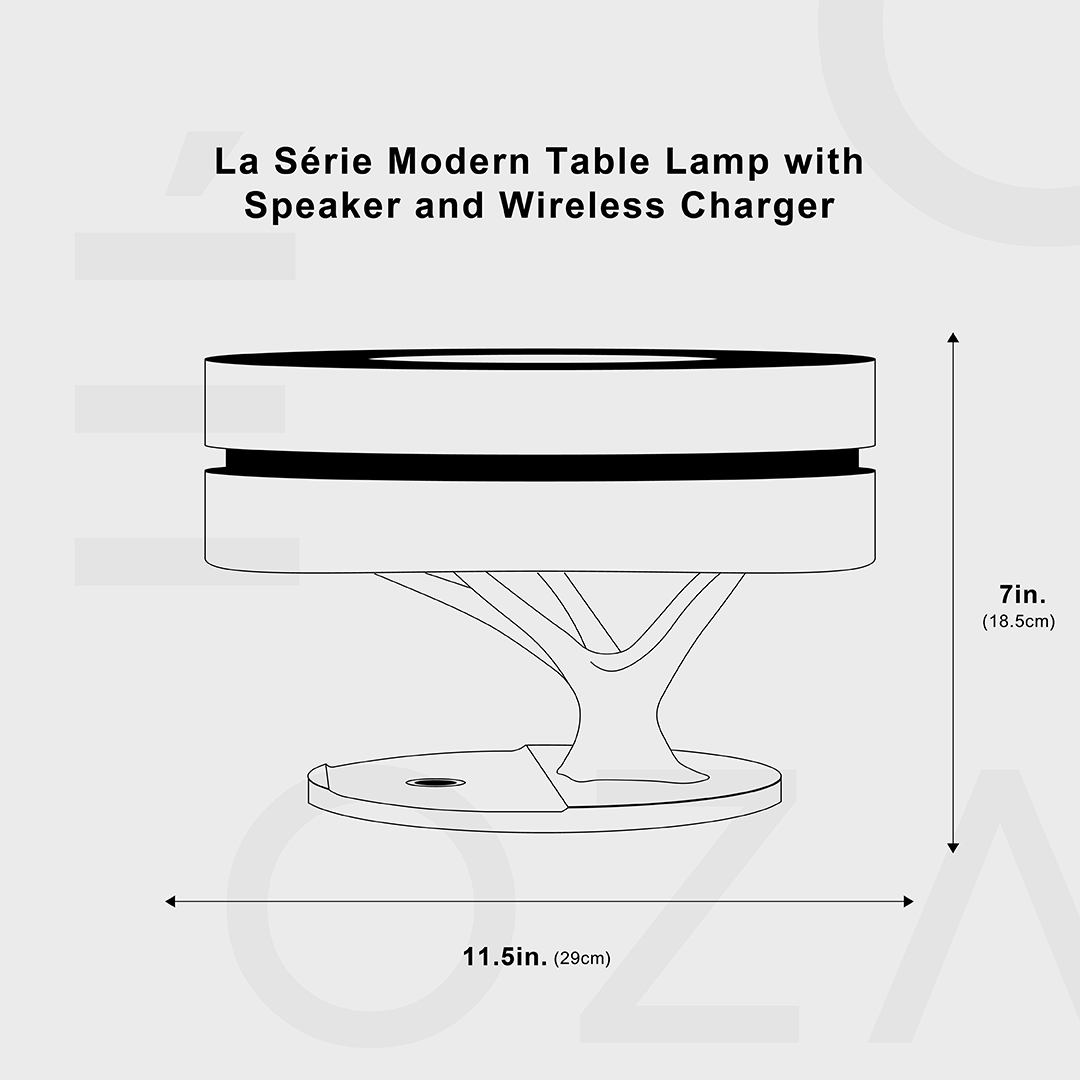 Skorter | The Modern Series Table Lamp with Speaker and Wireless Charger