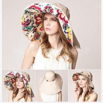 Skorter | Large Brim Floppy Foldable Roll Up Sun Hat - Sun Protection Rating of UPF 50+