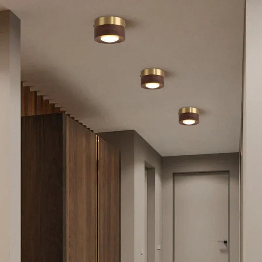Skorter | Versatile LED lighting with walnut finish