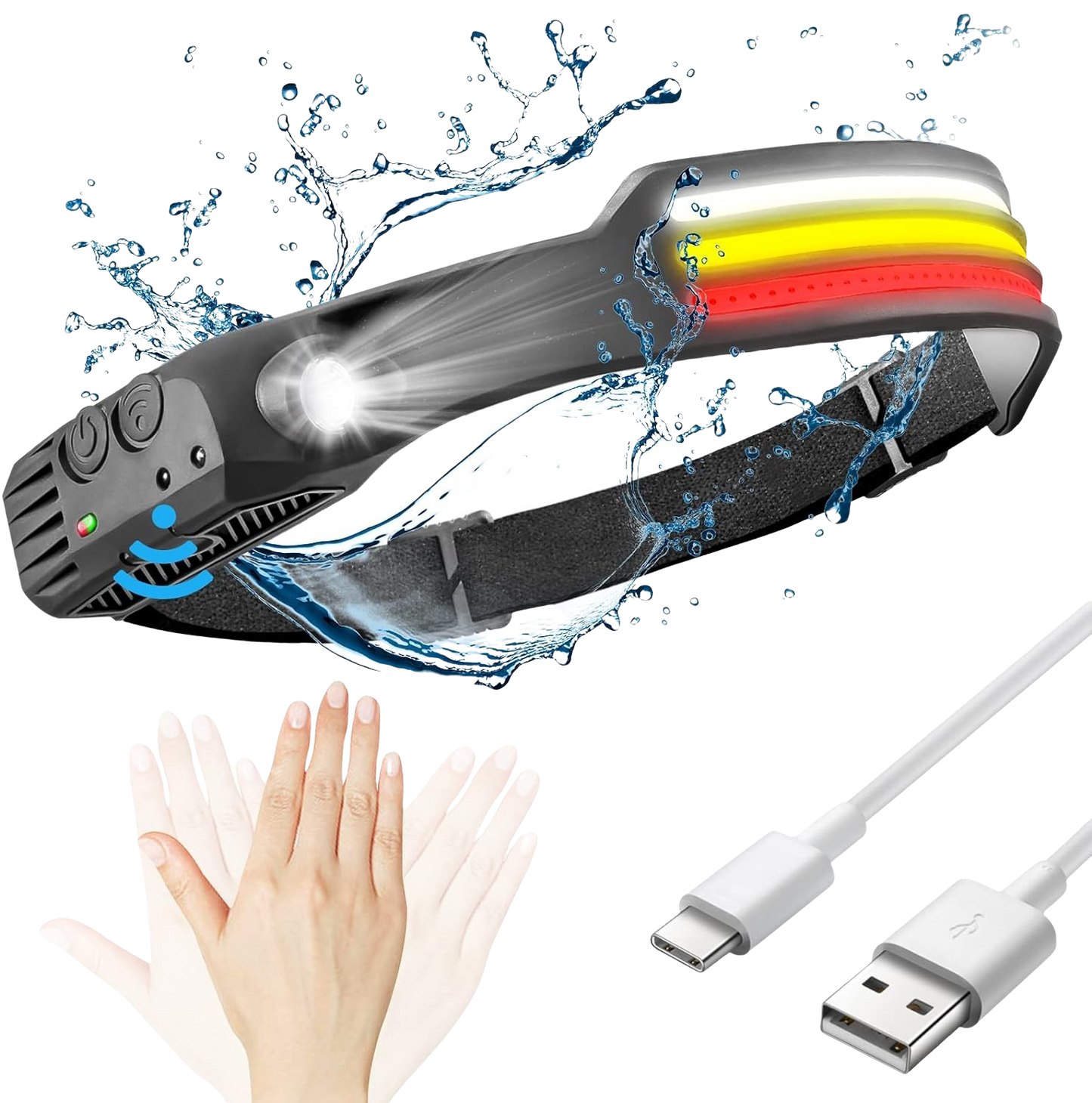 Skorter | Headlamp X3 – Waterproof & Rechargeable Head Torch for Running, Hiking & Outdoor Adventures