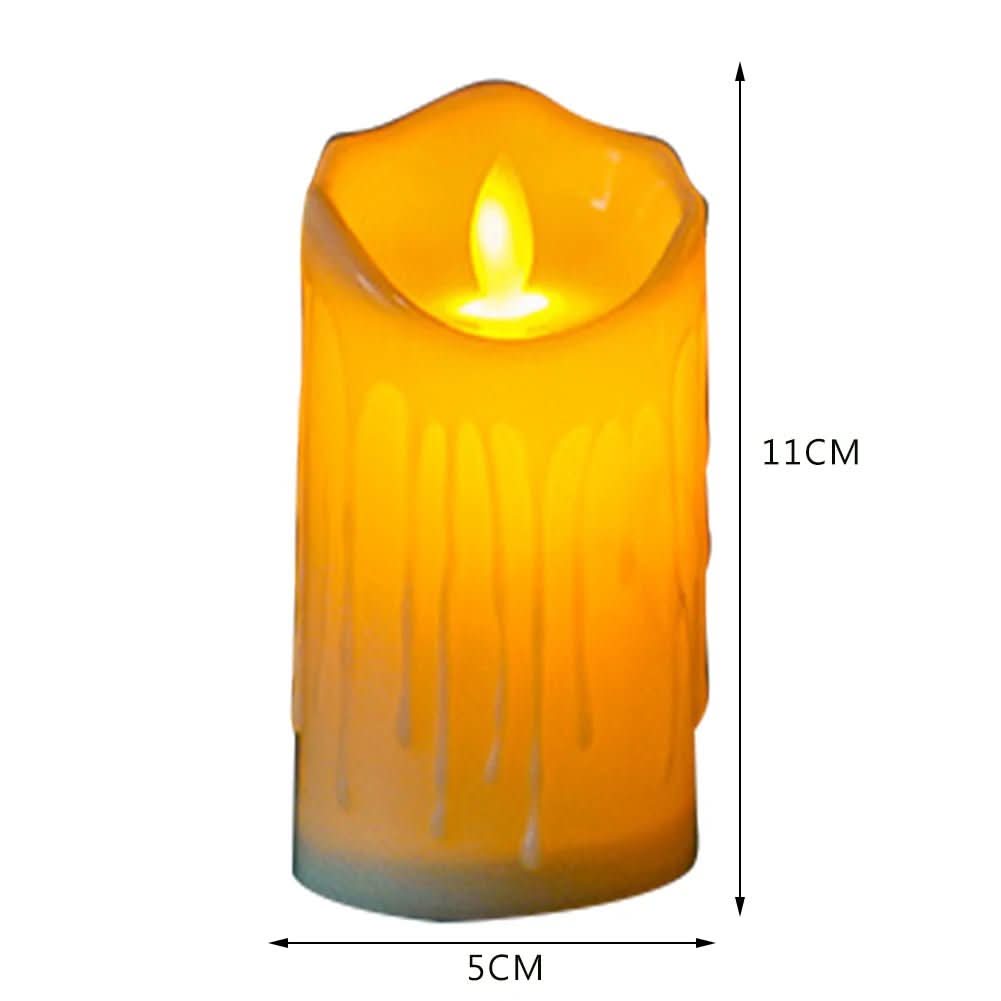 Skorter | LED candles with flicker effect in ivory white