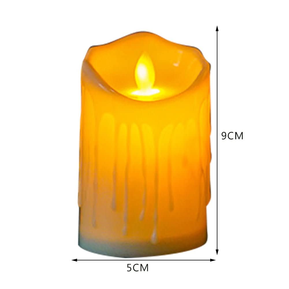 Skorter | LED candles with flicker effect in ivory white