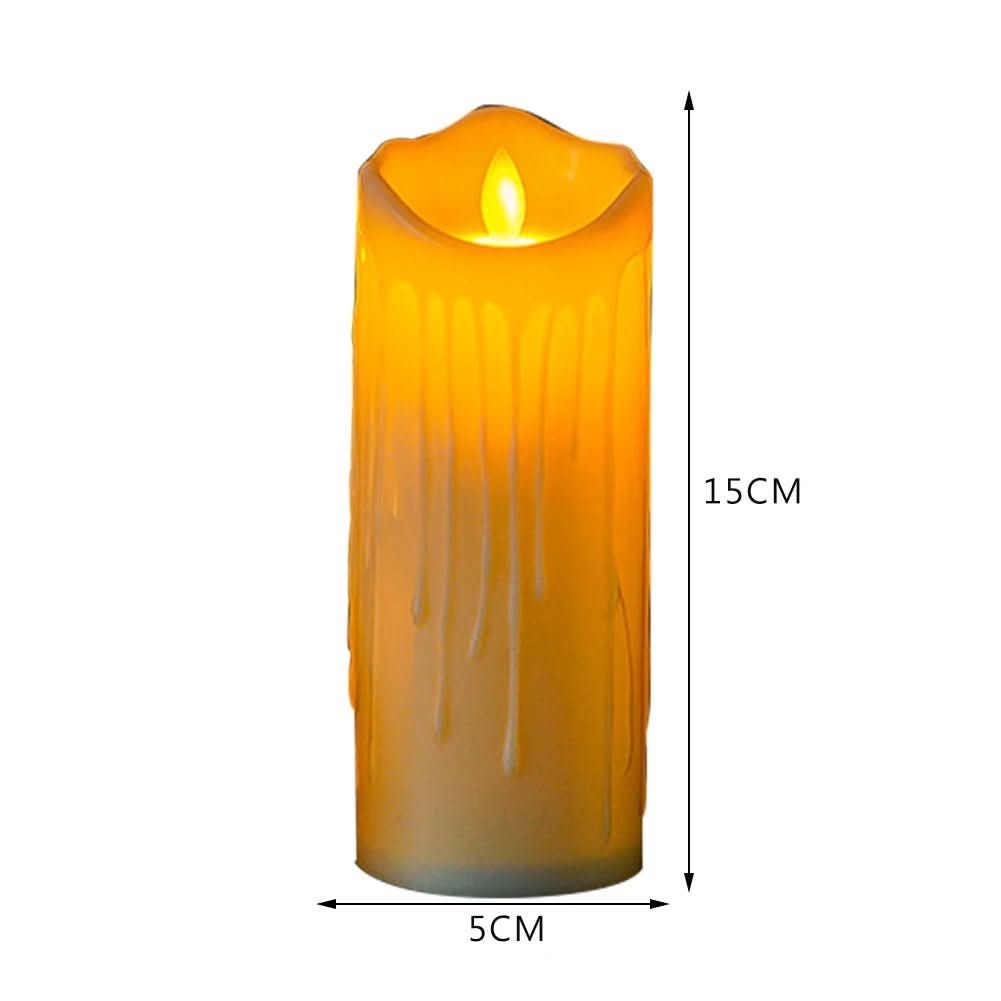 Skorter | LED candles with flicker effect in ivory white