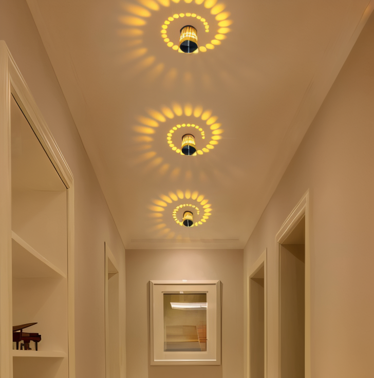 Skorter | LuminBlast LED Wall Light – Colourful Spiral Cylinder Wall Lamp for Modern Indoor Lighting