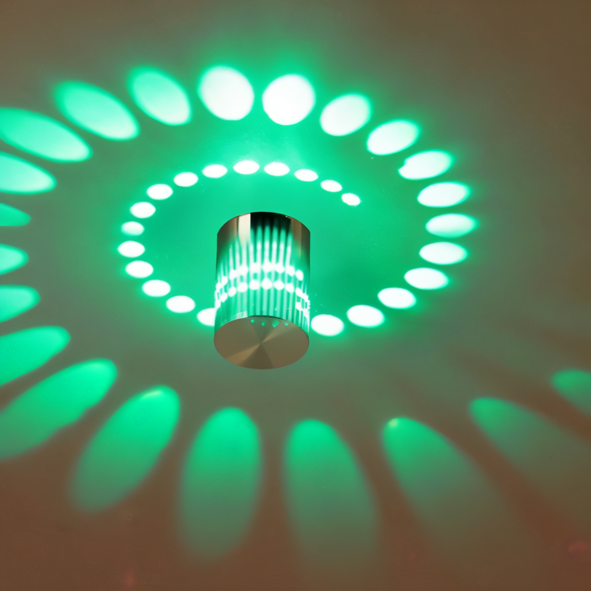 Skorter | LuminBlast LED Wall Light – Colourful Spiral Cylinder Wall Lamp for Modern Indoor Lighting