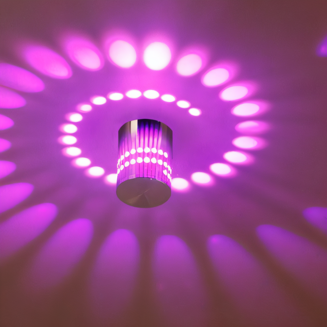 Skorter | LuminBlast LED Wall Light – Colourful Spiral Cylinder Wall Lamp for Modern Indoor Lighting