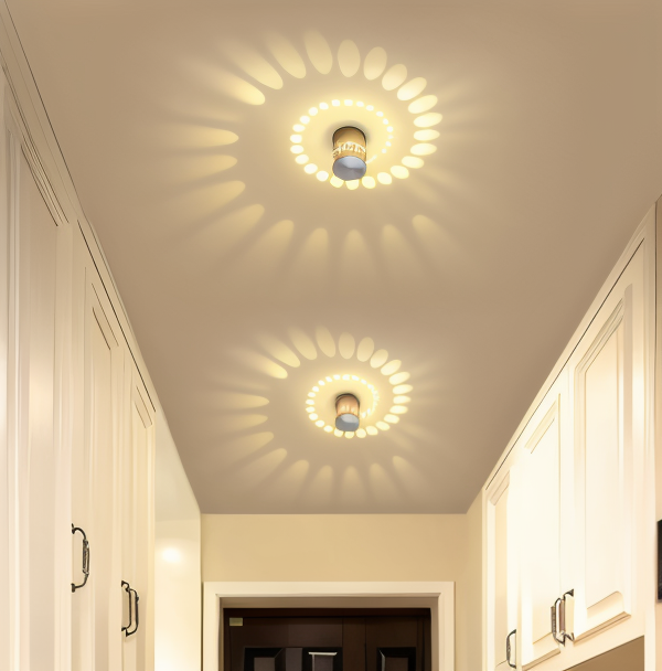 Skorter | LuminBlast LED Wall Light – Colourful Spiral Cylinder Wall Lamp for Modern Indoor Lighting
