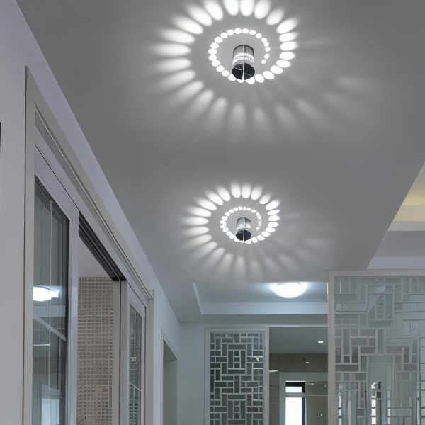 Skorter | LuminBlast LED Wall Light – Colourful Spiral Cylinder Wall Lamp for Modern Indoor Lighting