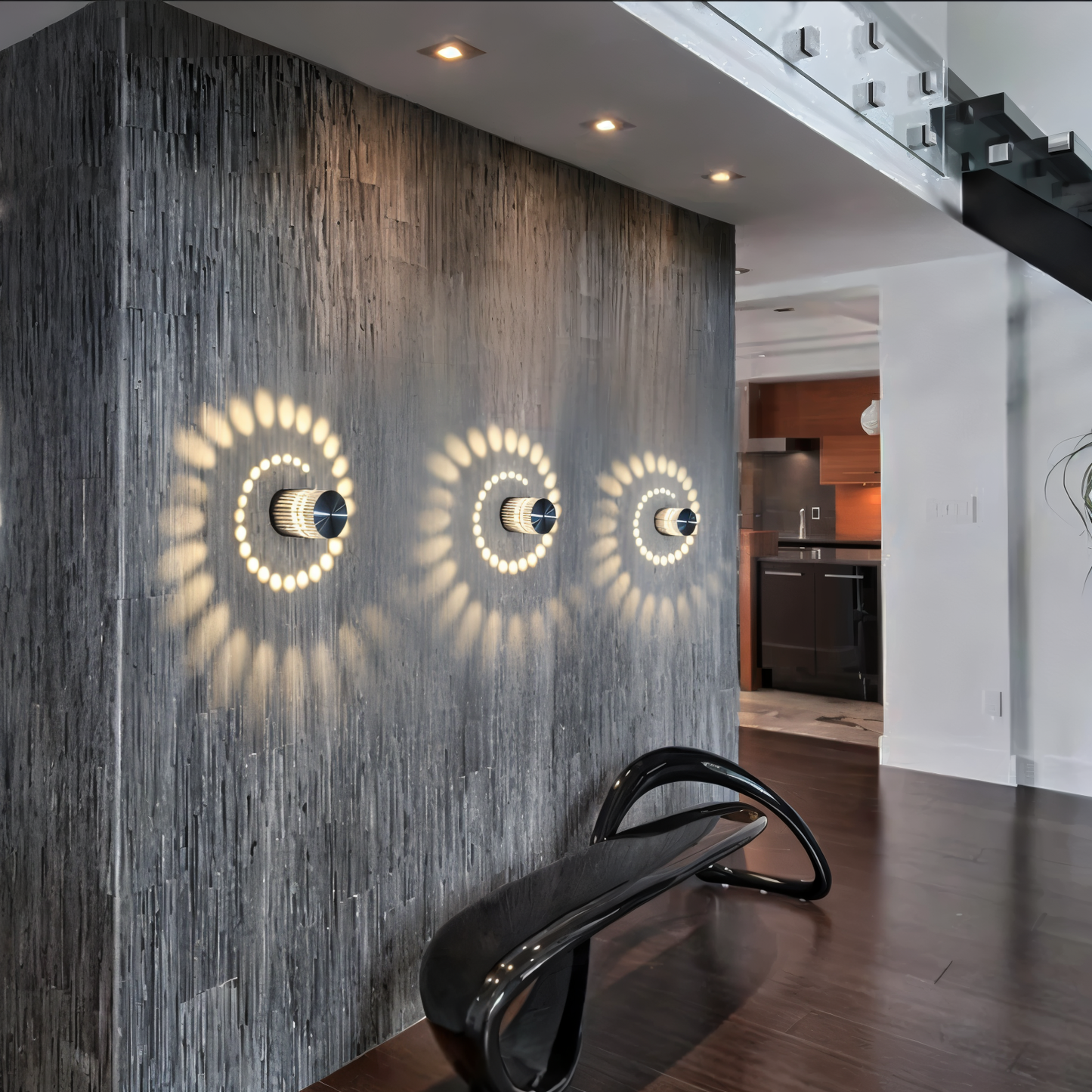 Skorter | LuminBlast LED Wall Light – Colourful Spiral Cylinder Wall Lamp for Modern Indoor Lighting