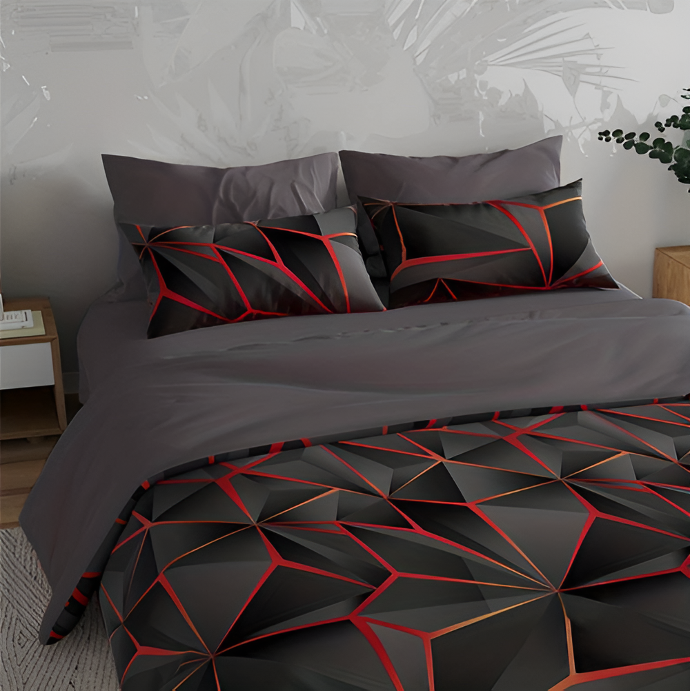 Skorter | CLOUDLUX - Fluffy 3D-printed check bedding set