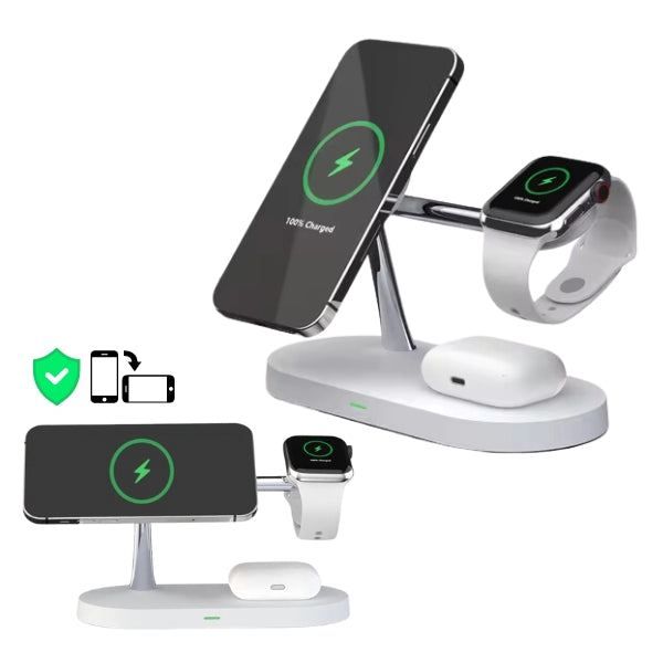 Skorter | 4-in-1 Wireless Charging Station - Magnetic Qi Charger for Phone, Watch & Earbuds