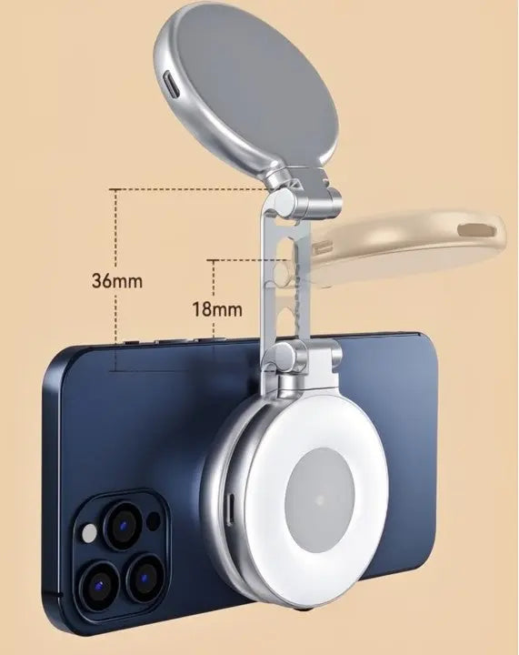 Skorter | LumiClip Portable Selfie Ring Light with Clamp – Magnetic and Rechargeable