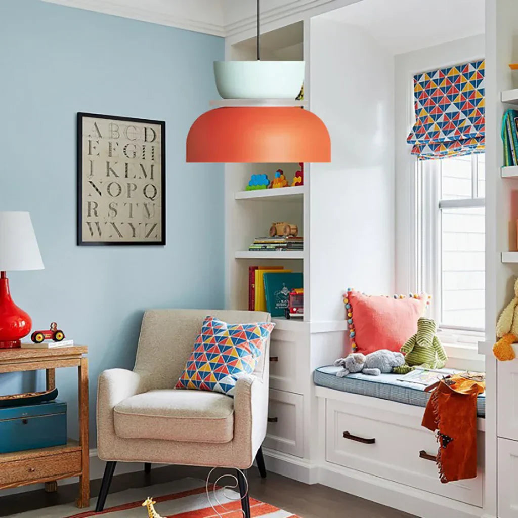 Skorter | Nordic Color Block Pendant Light Fixture - Modern Hanging Lamp for Kitchen & Dining Room