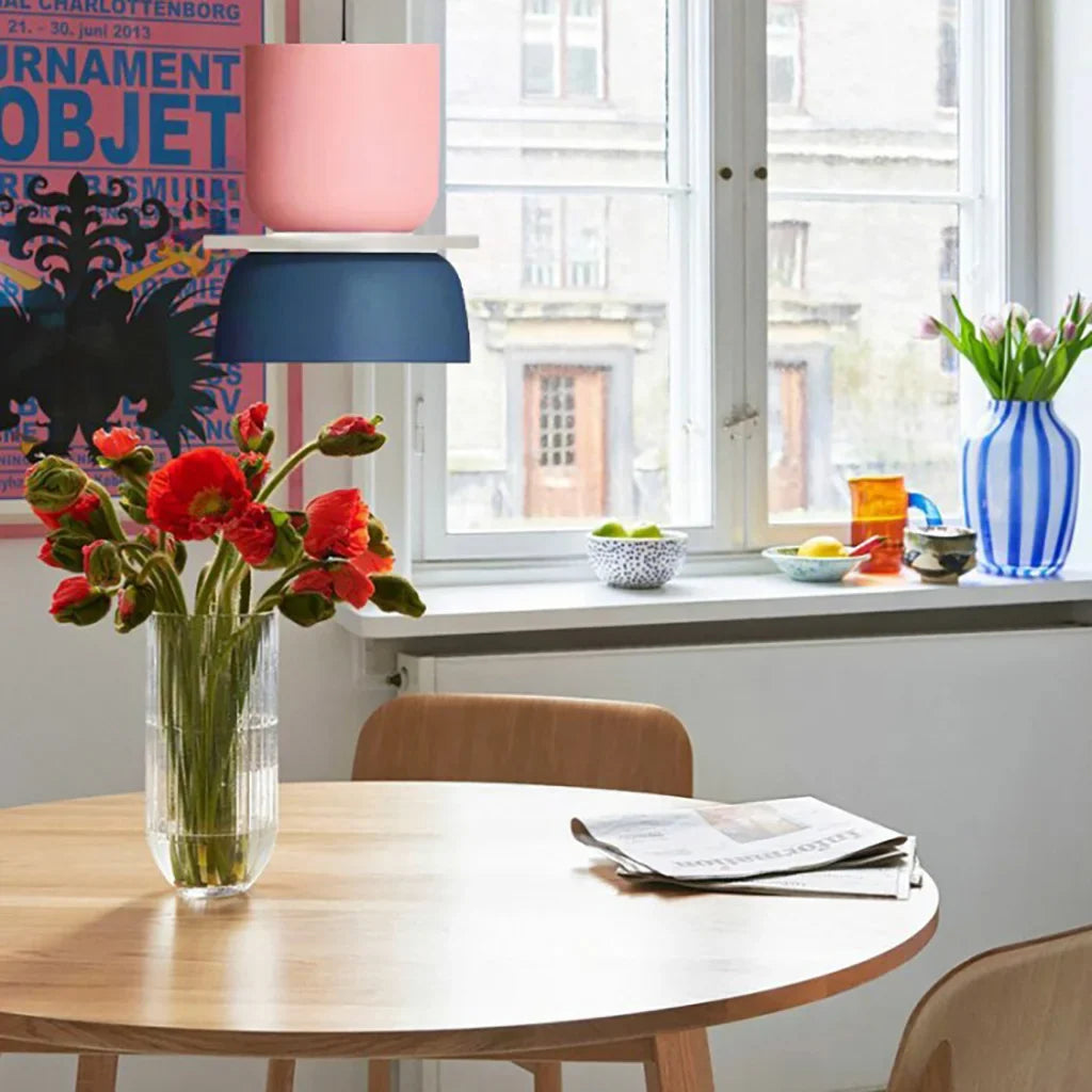 Skorter | Nordic Color Block Pendant Light Fixture - Modern Hanging Lamp for Kitchen & Dining Room