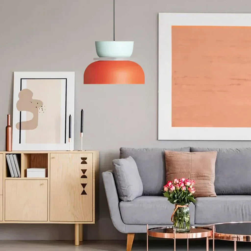 Skorter | Nordic Color Block Pendant Light Fixture - Modern Hanging Lamp for Kitchen & Dining Room