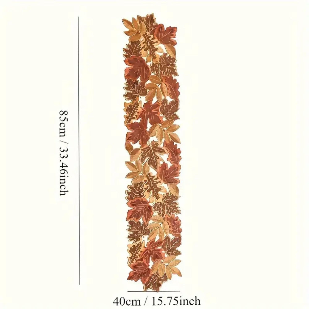 Skorter | Autumn Leaves Table Runner for Dining Decor