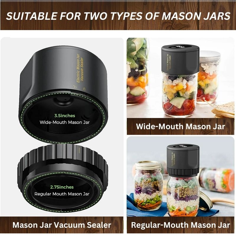 Skorter | Electric Mason Jar Vacuum Sealer with LED Display