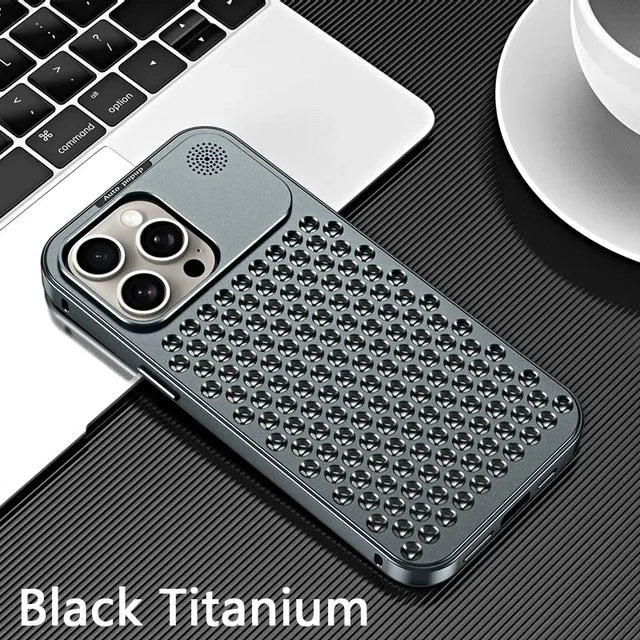 Skorter | Breathable Perfume Aluminum alloy Heat Dissipation Phone Case For iPhone 12 13 14 15 Pro Max Plus Detachable Cover