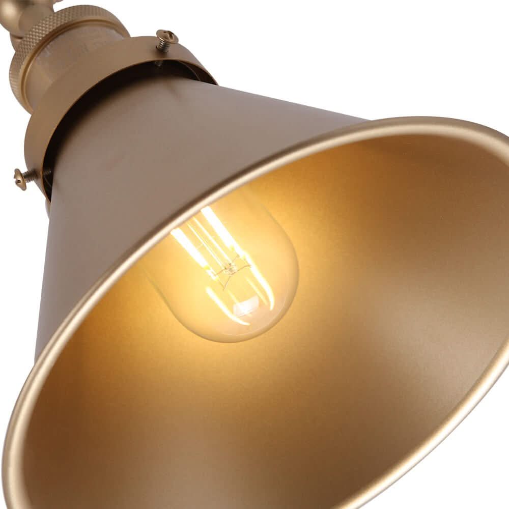 Skorter | Mid-Century Adjustable Metal Wall Lamp – Brass & Black