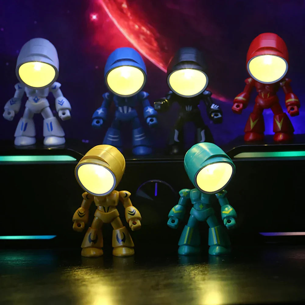 Skorter | RoboGlow – Cute Robot Table Lamp with LED for Children's Room & Office