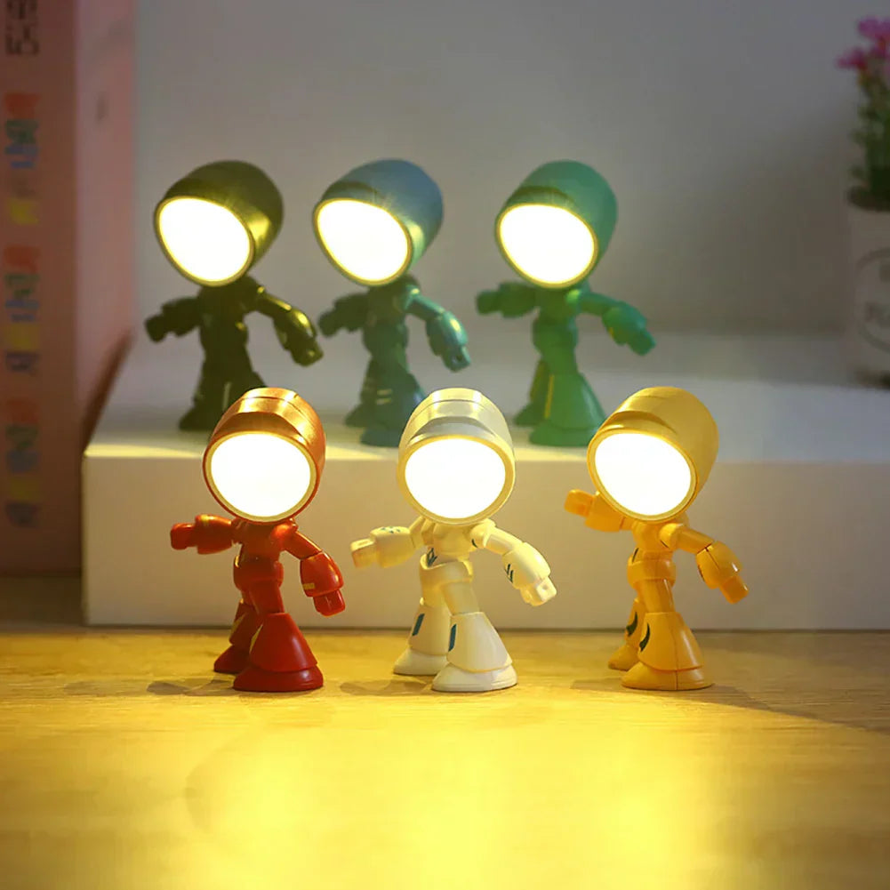 Skorter | RoboGlow – Cute Robot Table Lamp with LED for Children's Room & Office