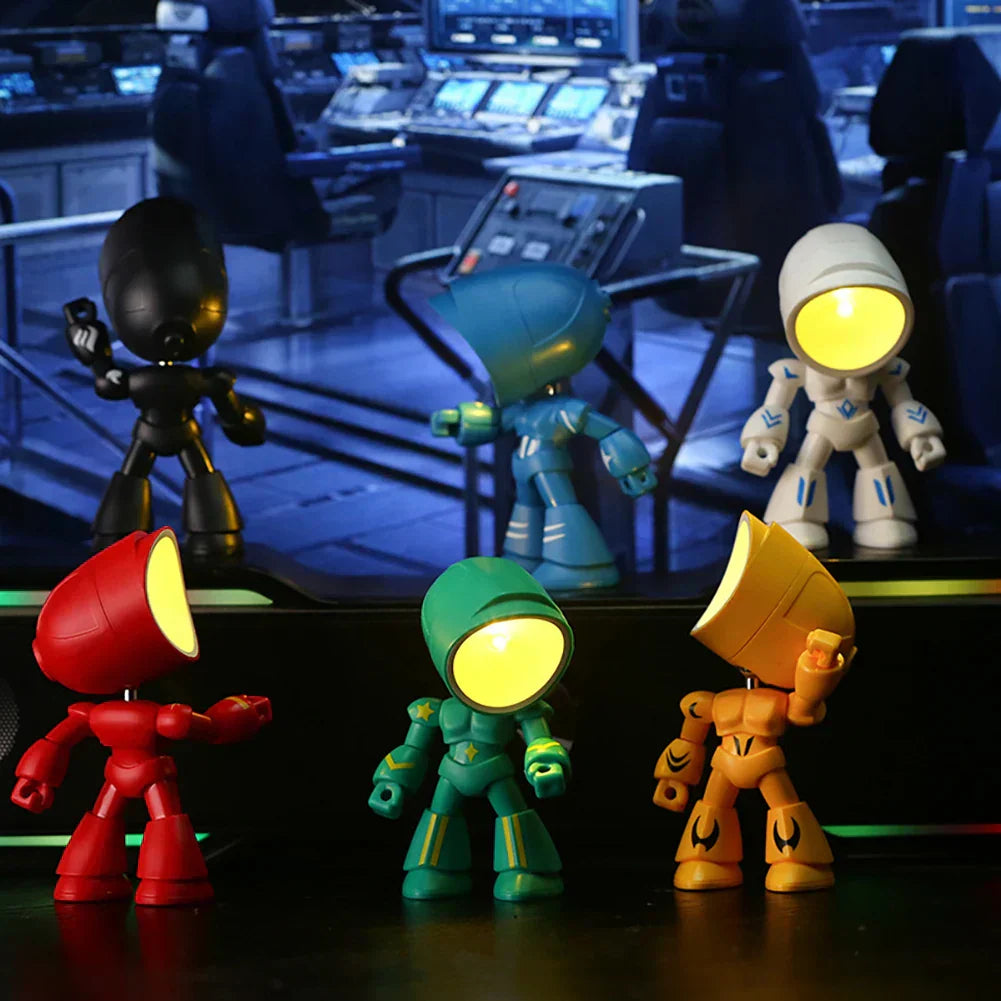 Skorter | RoboGlow – Cute Robot Table Lamp with LED for Children's Room & Office