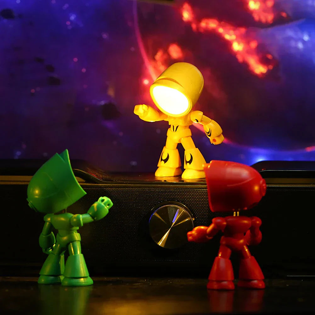 Skorter | RoboGlow – Cute Robot Table Lamp with LED for Children's Room & Office