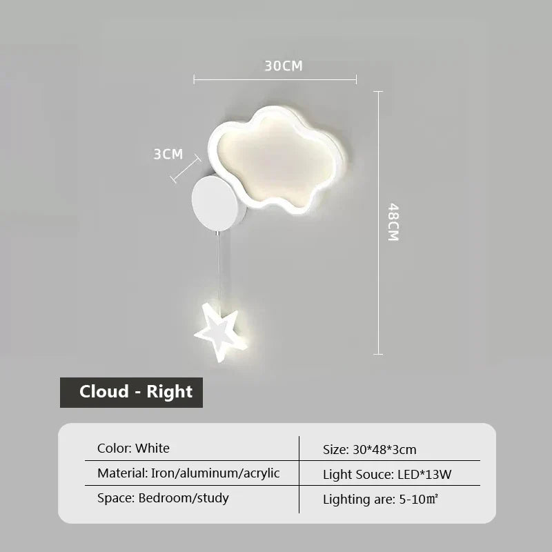 Skorter | Star Light - Clouds and Moon Wall Lamp
