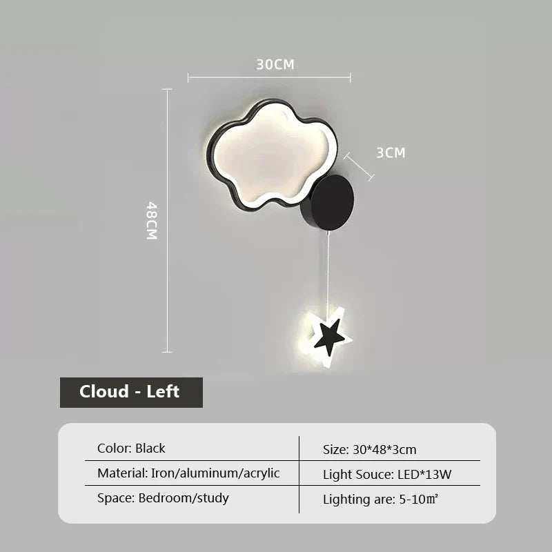 Skorter | Star Light - Clouds and Moon Wall Lamp