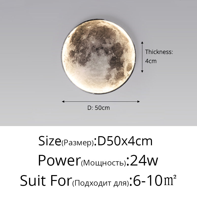 Skorter | Modern LED Wall Lamp Moon Indoor Lighting for Bedroom Living Room Home Decoration Fixture Light Decorate Chandeliers Lamps