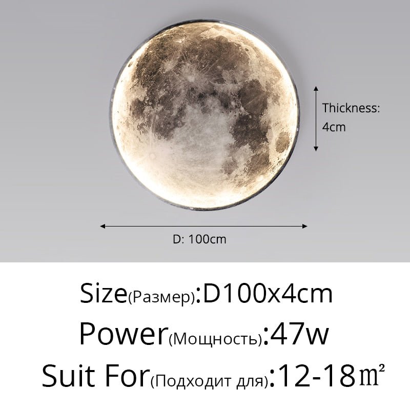 Skorter | Modern LED Wall Lamp Moon Indoor Lighting for Bedroom Living Room Home Decoration Fixture Light Decorate Chandeliers Lamps