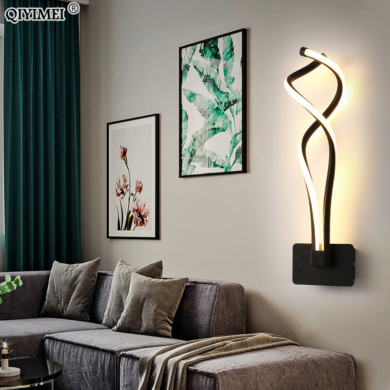 Skorter | Modern Minimalist Wall Lamps Living Room Bedroom Bed Nightstand Pendant LED Indoor Black White Lamp Corridor Lighting Decoration