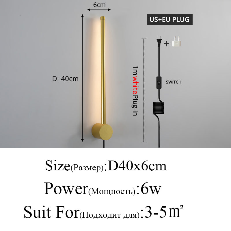 Skorter | Modern Minimalist Wall Lamps Living Room Bedroom Bed Nightstand Pendant LED Indoor Black White Lamp Corridor Lighting Decoration