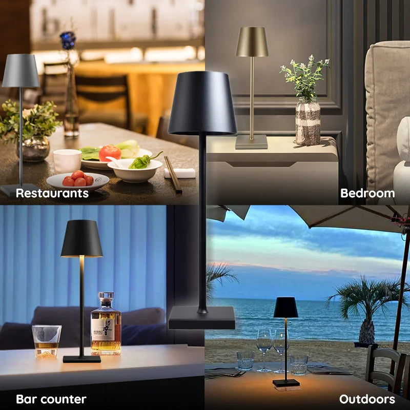 Skorter | Luminara™ | Modern Rechargeable LED Wireless Table Lamp | Portable Lighting for Home, Office & Outdoor Use